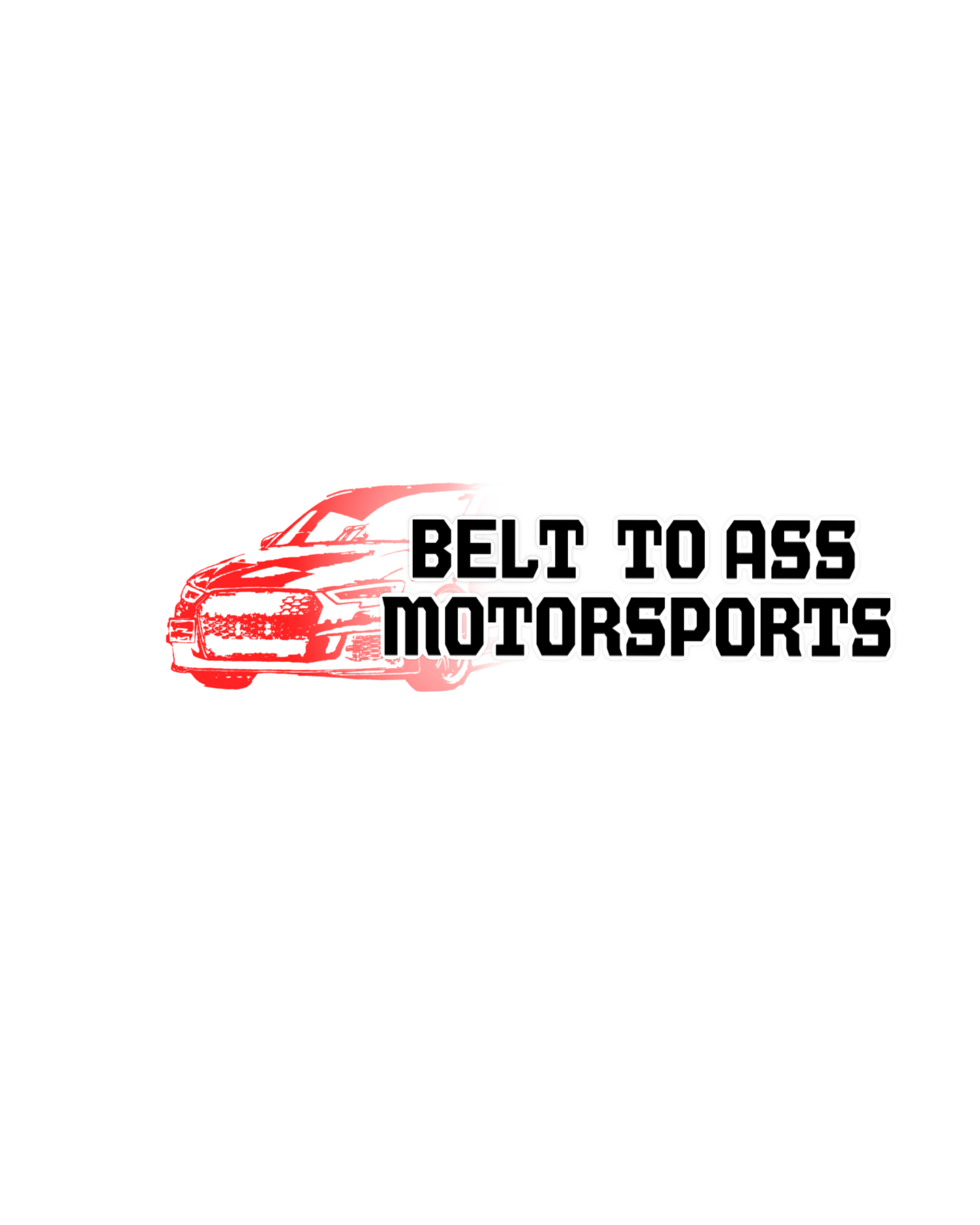 Belt To Ass Logo Sticker